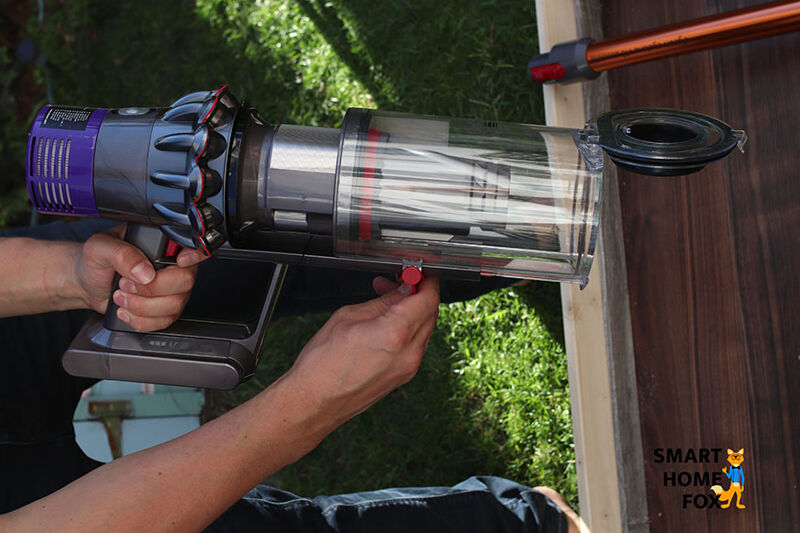 Dyson v10 Schieberegler